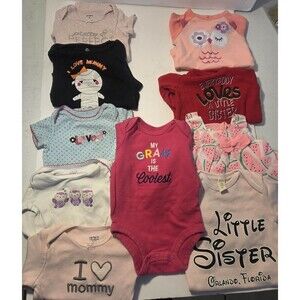 Baby Girls 3 Month Clothes Lot Of 10 Including Carters